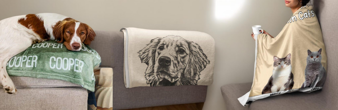 The warm choice of personalized pet blankets