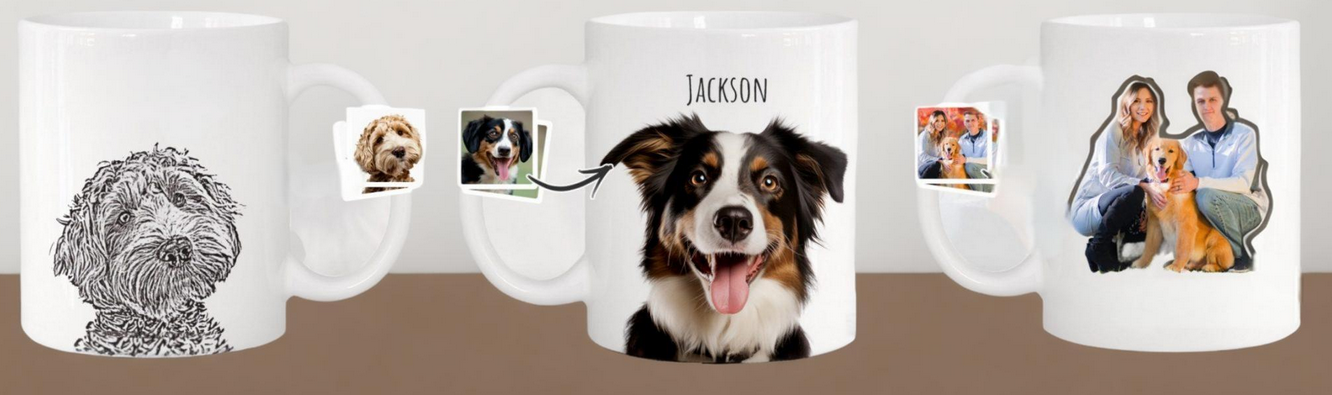 The mark of your pet, warm every moment: Customized pet memorial mug